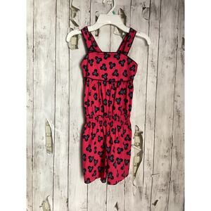 Tea Collection Violets Are Blue Pink Floral Jumpsuit Romper Girls Size 8